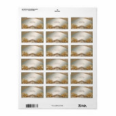 モダン金ゴールド華美フローラ住所 シール (フルシート)