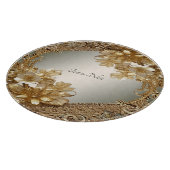 モダン金ゴールド華美フローラ切断板 カッティングボード (角)