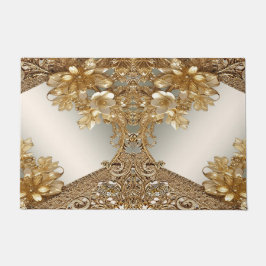 モダン金ゴールド華美フローラ形式 ドアマット
