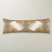 モダン金ゴールド華美フローラ抱き枕 ボディピロー (正面)