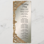 モダン金ゴールド華美フローラ結婚式 プログラム (裏面)