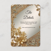 モダン金ゴールド華美フローラ詳細カード エンクロージャーカード
