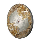 モダン金ゴールド華美フローラ ダーツボード (正面右)