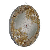 モダン金ゴールド華美フローラ ダーツボード (正面左)