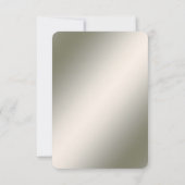 モダン金ゴールド華美フローラRSVPカード 出欠カード (裏面)