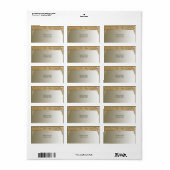 モダン金ゴールド華美住所 シール (フルシート)