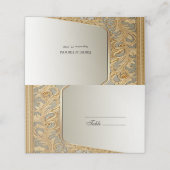 モダン金ゴールド華美座席表 プレイスカード (外部開封)