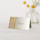 モダン金ゴールド華美座席表 プレイスカード (裏面)