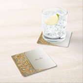 モダン金ゴールド華美紙コースター スクエアペーパーコースター (インサイチュ)