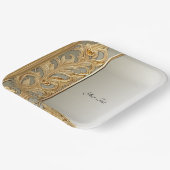 モダン金ゴールド華美紙プレート ペーパープレート (傾斜あり)