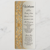 モダン金ゴールド華美結婚式 プログラム (正面)