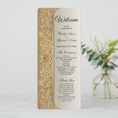 モダン金ゴールド華美結婚式 プログラム (スタンド正面)