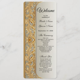 モダン金ゴールド華美結婚式 プログラム