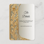 モダン金ゴールド華美詳細エンクロージャカード エンクロージャーカード (正面)
