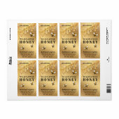 モダン金ゴールド蜂蜜の瓶ラベルを乾かす ラベル (フルシート)