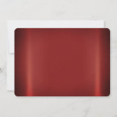 モダン金ゴールド赤フローラ保存日付 セーブザデート (裏面)