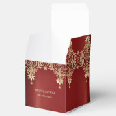 モダン金ゴールド赤フローラ優先ボックス フェイバーボックス (オープン)