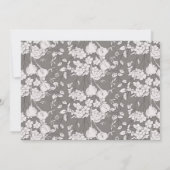 モダン金ゴールド赤面フローラ婚約招待状 招待状 (裏面)