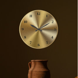 モダン金ゴールド金属デザイン、タイムレススタイリッシュ ラージ壁時計