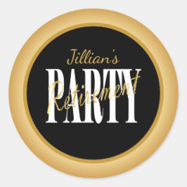 モダン金ゴールド除・売却パーティー・ステッカー ラウンドシール