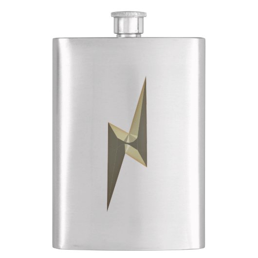モダン金ゴールド雷稲妻記クール号 フラスク (正面)
