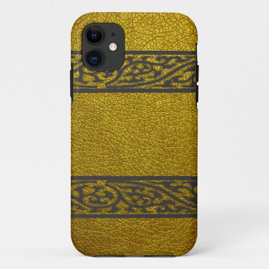 モダン金ゴールド革 Case-Mate iPhoneケース (裏面)