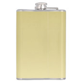 モダン金ゴールド高級フローラ水色勾配 フラスク (裏面)