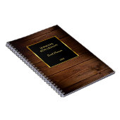 モダン金ゴールド黒木プロフェッショナル業 ノートブック (右側)