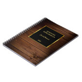 モダン金ゴールド黒木プロフェッショナル業 ノートブック (左側)