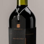 モダン金ゴールド黒50歳のバースデ感謝していィー ギフトタグ