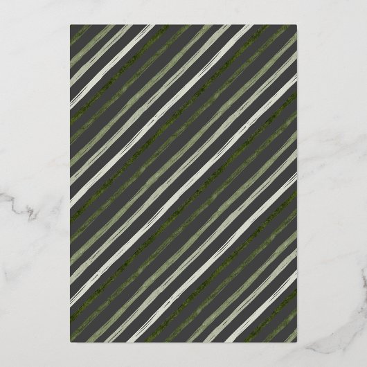 モダン金ゴールド4メリーフォトコラージュグレークリスマス 箔シーズンカード (裏面)