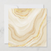 モダン金ゴールド40thバースデーウォーターカラーグリッター 招待状 (裏面)