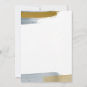 モダン金ゴールド50歳エレガント誕生日パーティー 招待状 (裏面)