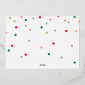 モダン金ゴールド「すべてが明るい」クリスマスフォト 箔シーズンカード (裏面)