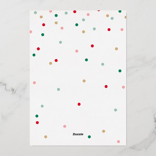 モダン金ゴールド「すべて明るい」クリスマスフォトフォイルH 箔シーズンカード (裏面)