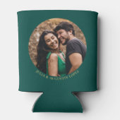 モダン金ゴールド&エメラルドグリーンレタリング応援パーティー 缶クーラー (裏面)