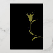 モダン金ゴールド&オリーブフォイル結婚式招待状 箔招待状 (裏面)