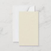 モダン金ゴールド&クリー結婚ム救入れ式 ノートカード (裏面)