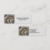 モダン金ゴールド&グレーアゲートゲード スキニー名刺 (正面/裏面)