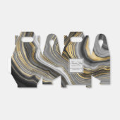 モダン金ゴールド&グレーアゲートゲ結婚ード フェイバーボックス (折り畳みなし)