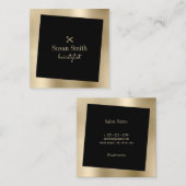 モダン金ゴールド  スクエア名刺 (正面/裏面)