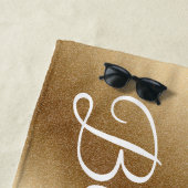 モダン金ゴールド ビーチタオル (インサイチュ)