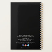 モダン金ゴールド&ブラッククリーニングサービスアポイントメント プランナー手帳 (裏面)