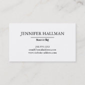 モダン金ゴールド&ブラックケータリング、レストラン、シェフ 名刺 (裏面)