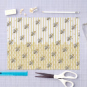 モダン金ゴールド&ブラックハニービーハイブ 薄葉紙 (クラフト)