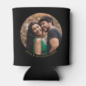 モダン金ゴールド&ブラックレタリング応援パーティーの好意 缶クーラー (裏面)