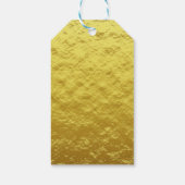 モダン金ゴールド&ブラック誕生日パーティーの好意ギフトラベル ギフトタグ (裏面)