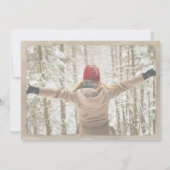 モダン金ゴールド&ベージュの葉のクリスマス シーズンカード (裏面)