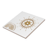 モダン金ゴールド&ホワイトスターバストシナデザイン タイル (側面)