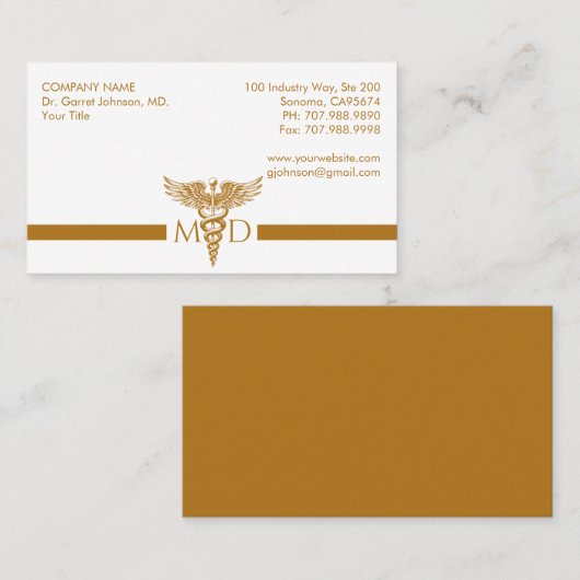 モダン金ゴールド 名刺 (正面/裏面)